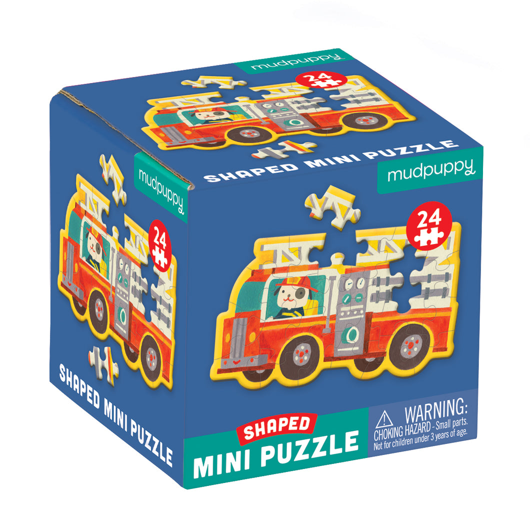 Mudpuppy 24pc Shaped Mini Puzzle Firetruck