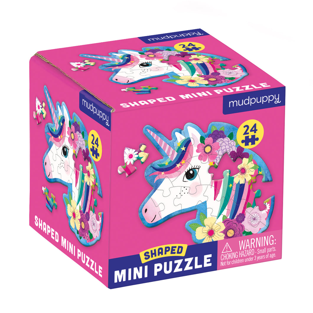 Mudpuppy 24pc Shaped Mini Puzzle Unicorn