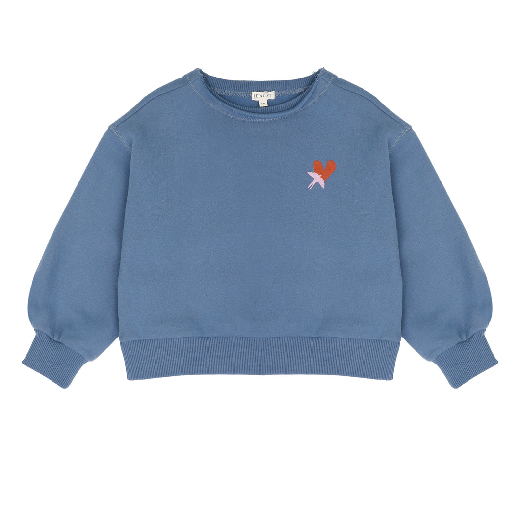 Jenest Love Bird Sweater Berry Blue