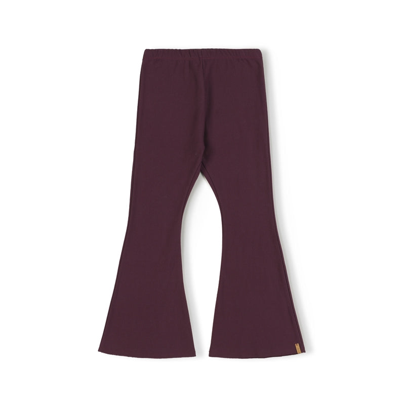 Nixnut Basic Flared Pants Bordeaux SALE -50%