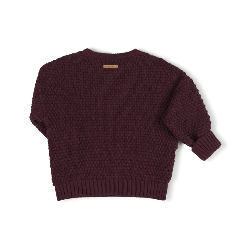 Nixnut Tur Knit Sweater Bordeaux