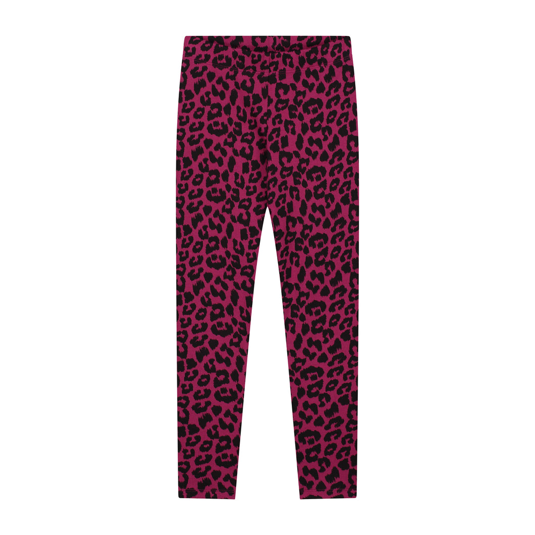 Daily Brat Leopard Tights Dark Pink