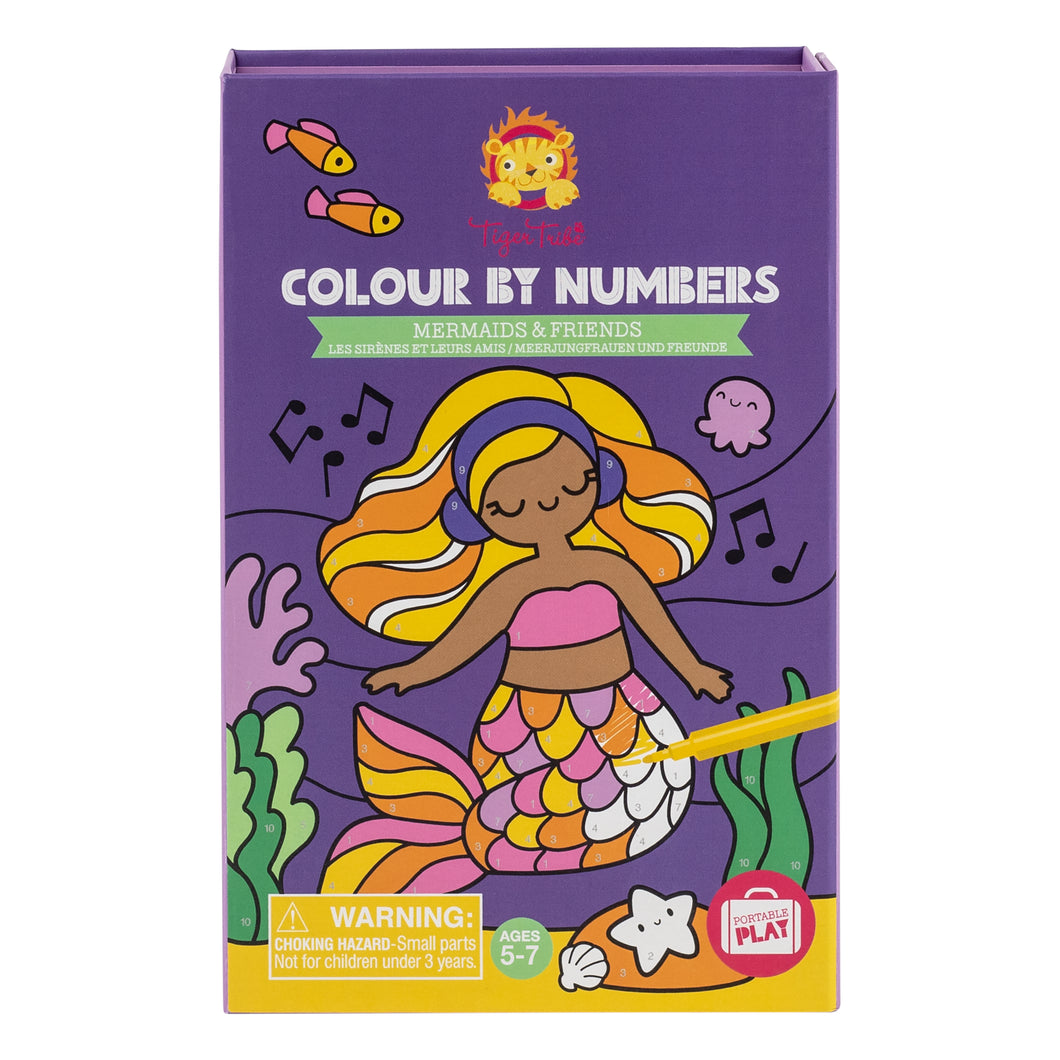 Tiger Tribe Colour by Numbers Mermaids&Friends
